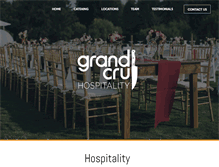 Tablet Screenshot of grandcruhospitality.com